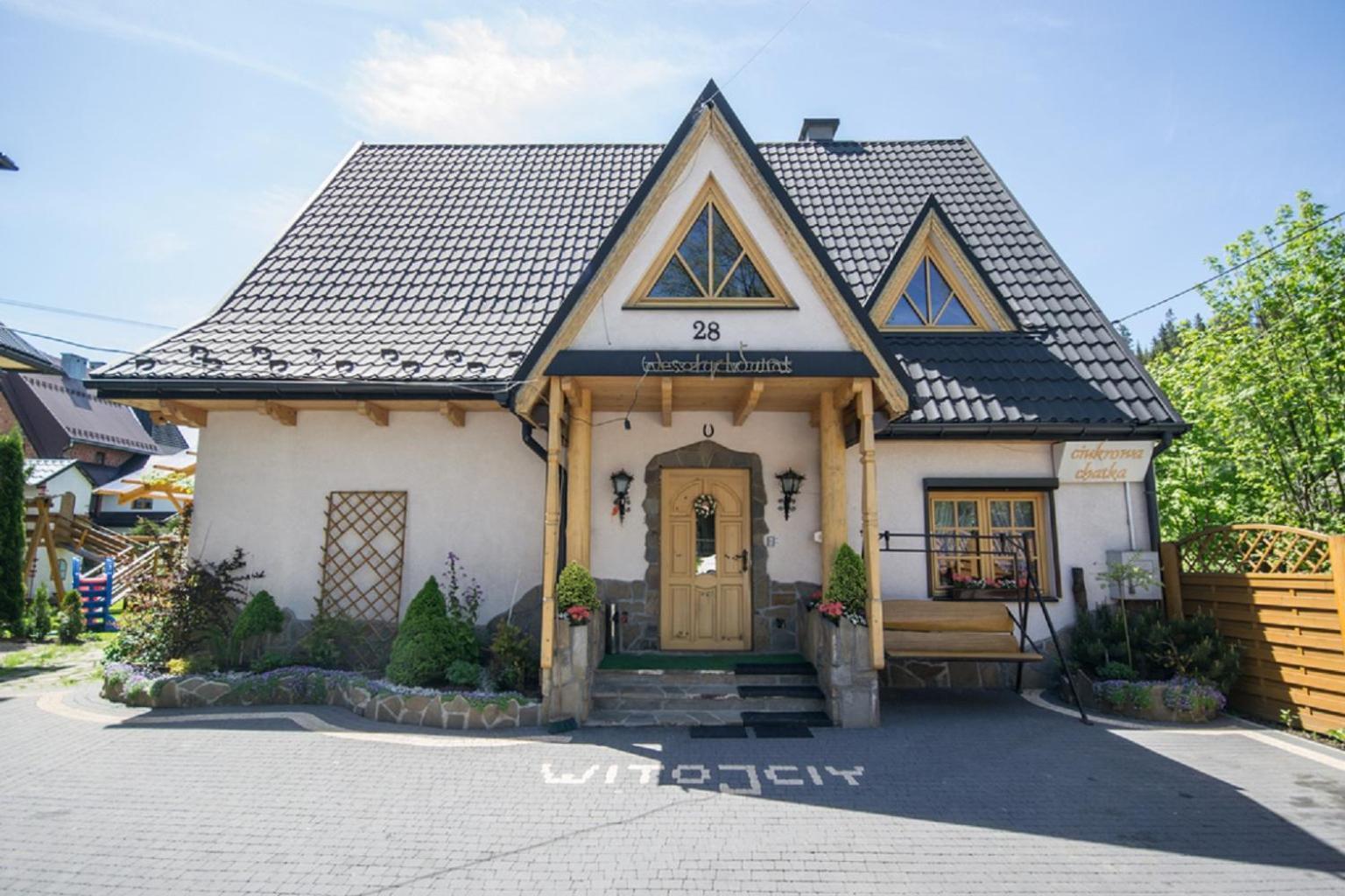 Ciukrowa Chatka Sauna & Jacuzzi Poronin Exteriör bild
